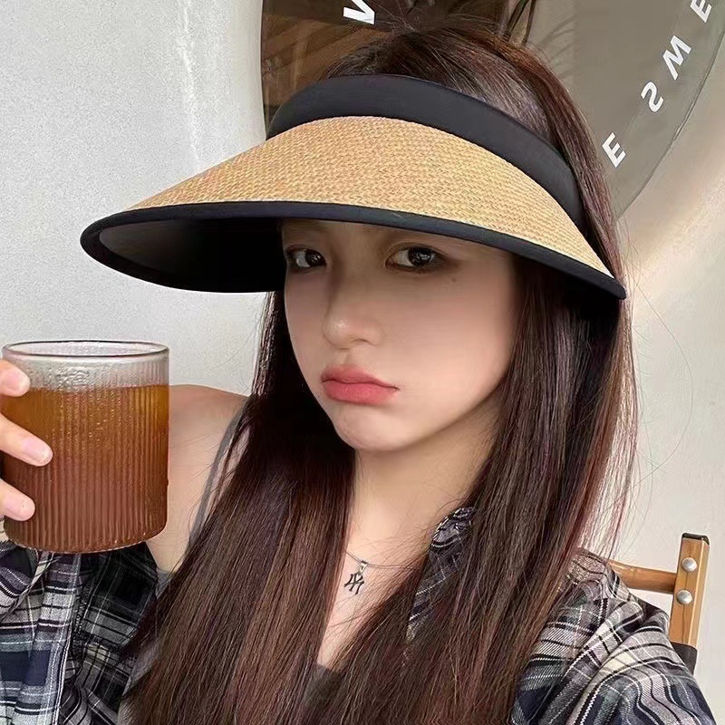 [Summer Explosions] Hat Women's Summer Sun Protection Air Top Hat Korean Style Sun Hat Fashion Hair Band UV Protection