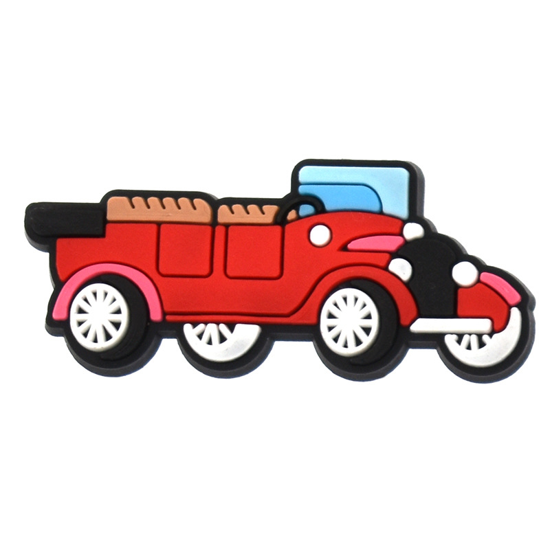 Car series cars hole shoes shoes flower boys beach shoes DIY decorative buckle PVC soft rubber shoe buckle cross-border e-commerce