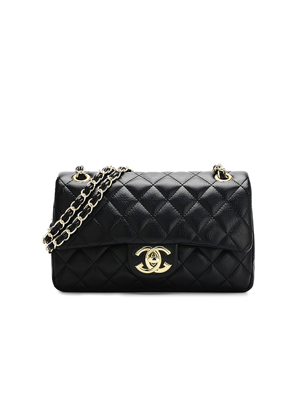 Genuine Leather Rhomboid Chain Bag Women's 2023 New High-end Chanel Style Shoulder Crossbody Bag Fashionable Underarm Bag