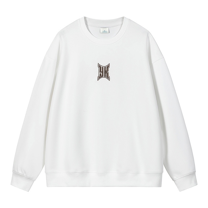 Heavy round neck sweater men's spring and autumn oversize American fashion brand loose long sleeve T-shirt student coat clothes