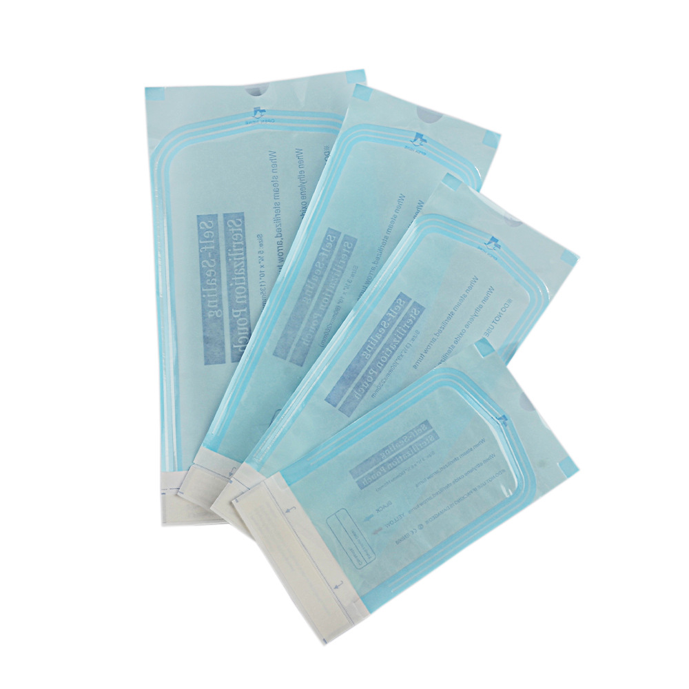 Disposable nail disinfection bag self-sealing packaging bag storage bag tool kit dead skin scissors tweezers dust brush sealed bag