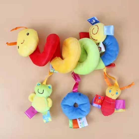 Baby Car Hanging Bed Hanging Cartoon Bee Bed Winding Color Label Plush Toy