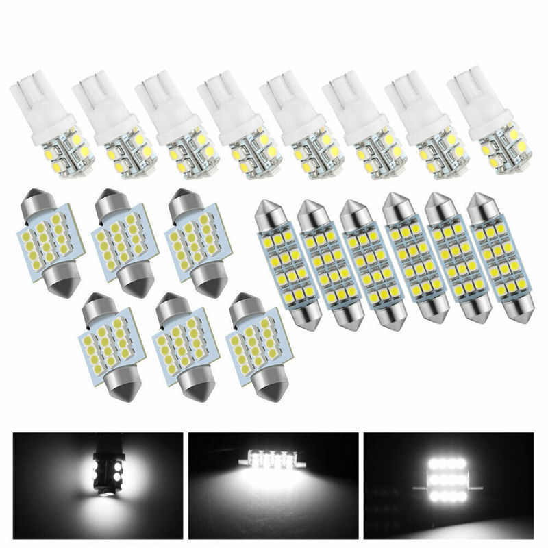 自动车ledコンビネーションセット20pcsルーフライトt10スタンドライトダブルヘッド読书灯ナンバープレートライト室内灯|undefined