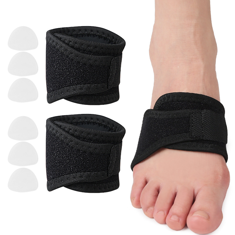 Foot Arch Pad for Men and Women Flat Foot Support Arch Half Pad Adjustable Soft Shock Absorbing Foot Arch Foot Protection Cover