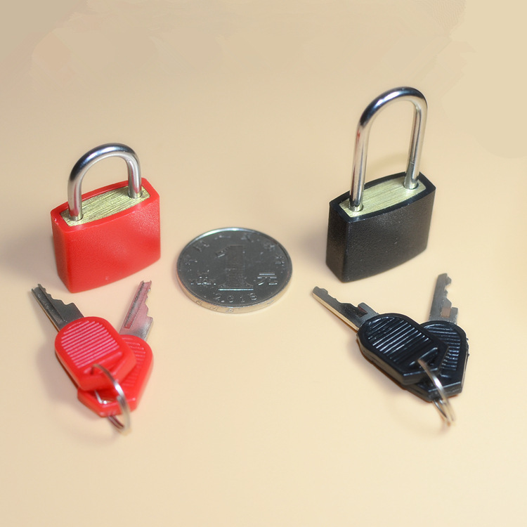 Color Padlock Universal Mini Lock Candy Color Student Children's Teaching Aids Small Lock Cartoon Bag Mini Lock