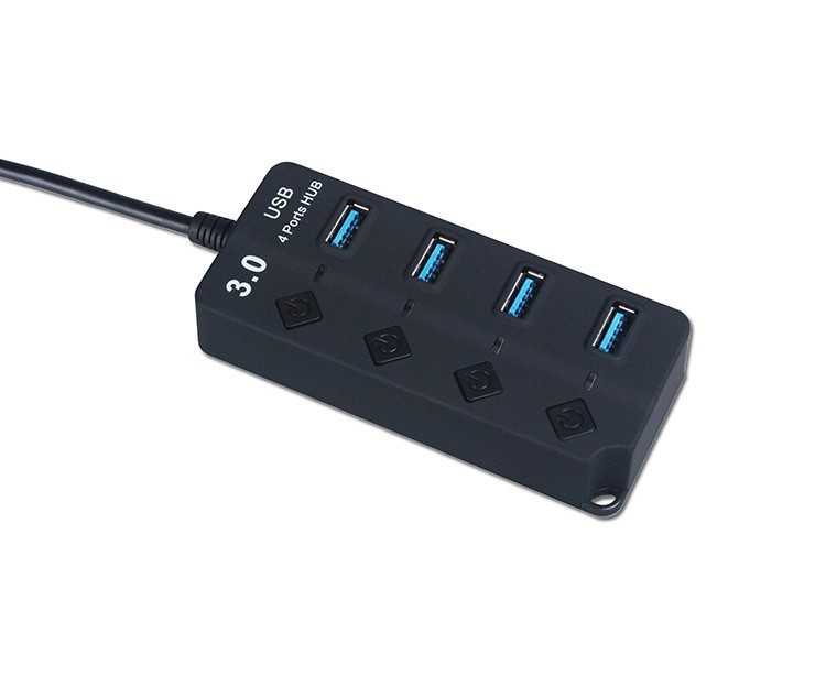 USB3.0 HUB 4-портовый концентратор USB независимый ключевой переключатель 1-портовый 3,0 HUB разветвитель 1-портовый 4-портовый Расширение