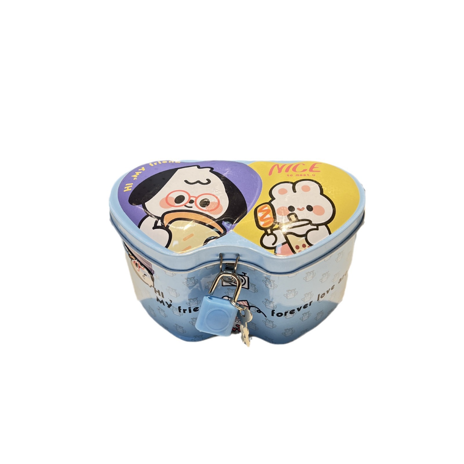 24-year new picture new children's creative double-heart large piggy bank Student Gift Piggy Bank kindergarten prize
