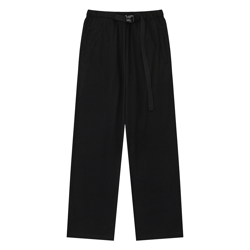 high quality Japanese Style Simple Dipping Basic Casual Pants Neutral Trendy Brand Straight-Leg Wide-Leg All-Match Belt Cockwork Pants