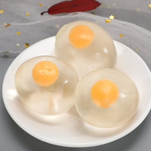 Creative Tricky Tricky Toy Simulation Egg Decompression Vent Ball Stall TPR Transparent Squeeze Water Polo Pinch Music