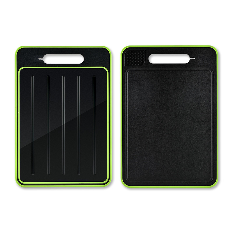 Multifunctional double-sided fast thawing aluminum alloy paint double-sided cutting board with sharpener double-sided grinding cutting board