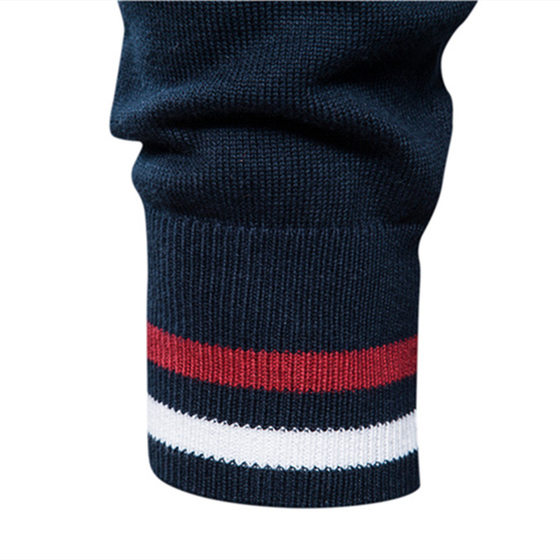 2024 Autumn and Winter Sweater Men's New Casual Knitwear Men's Jacket Fashion Casual Stitching Men's Sweater