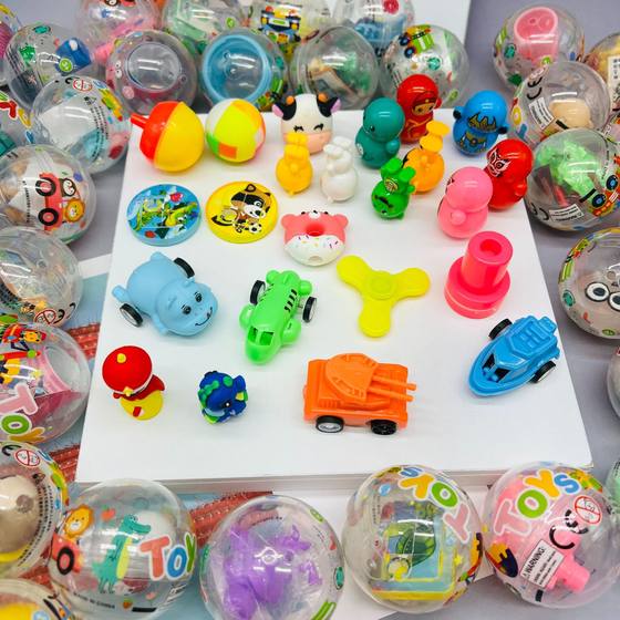 50mm Transparent Film Gashapon Toy Children's Doll Back Car Stall Hot Selling Toy Ball Gashapon Cross Border