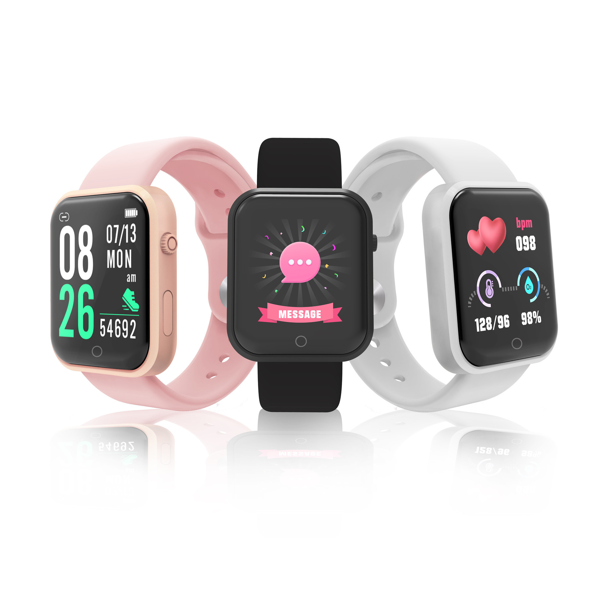 New T500 PRO smart bracelet motion detection heart rate blood pressure bluetooth watch step message reminder gift