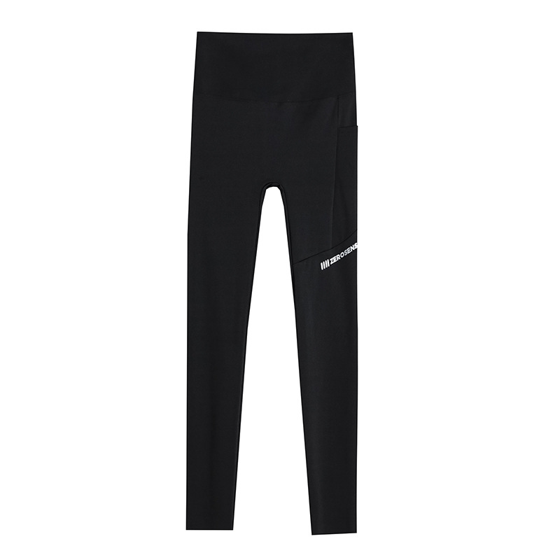 Pocket Shark Pants Letter Leggings Women's Outdoor Spring and Autumn New Sports Tight Stretch Barbie Pants Yoga Pants