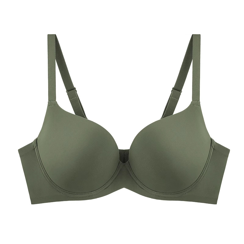 Women's seamless underwear with steel ring plus size summer thin breast collection push up anti-sagging big chest small bra