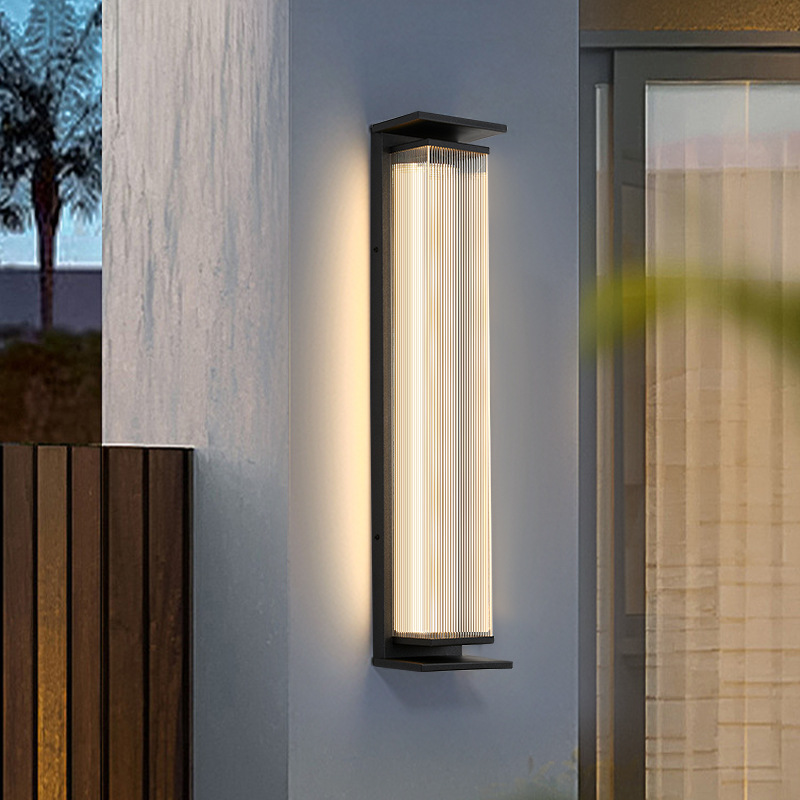 Outdoor Wall Lamp Waterproof Outdoor Terrace Hotel Villa Gate Exterior Wall Pillar Modern Simple Garden Lamp Wall Lamp