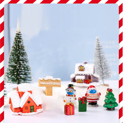 Christmas Decorations Kuajing New Style with Mask Santa Claus Micro Landscape Landscaping Decorations Ornaments Snow Scene