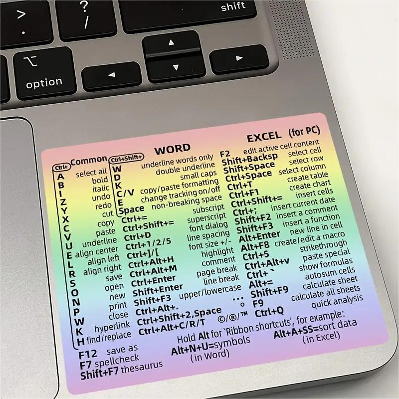 Windows/word shortcut key sticker set decorative laptop keyboard shortcut key reference tips stickers