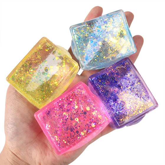 Creative New style vent tofu Aurora malt sugar pinch ball slow rebound vent tofu decompression vent toy