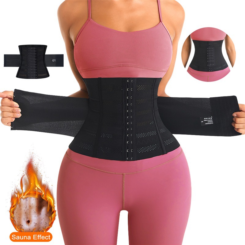 Cross-border High-elastic Belly Belt for Men and Women Sports Fitness Belly Shaping Postpartum Body Beauty Mesh Breathable Belt for Women