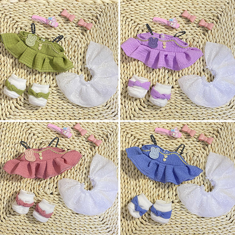 Cotton Doll 20cm Doll Clothes Spot Non-Attribute Princess Skirt Doll Clothes Shoes Gift Doll for Girls