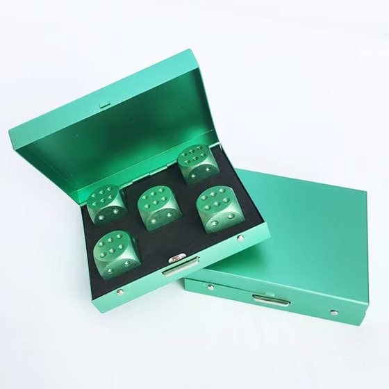 Aluminum Alloy Dice Creative Portable Aluminum Casual Digital Dice Metal Dice Set Cross-border Supply Wholesale