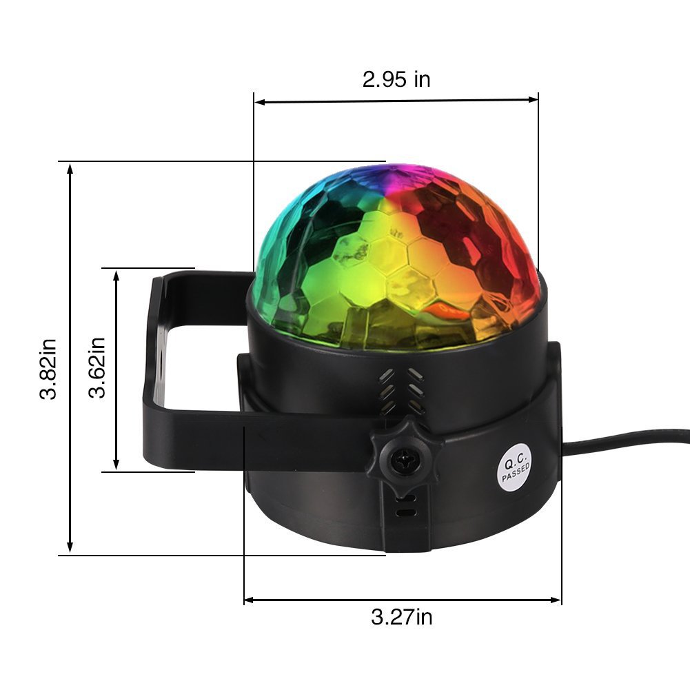 Remote control small magic ball lights Led colorful mini voice control crystal magic ball strobe DJ stage atmosphere dormitory party lights