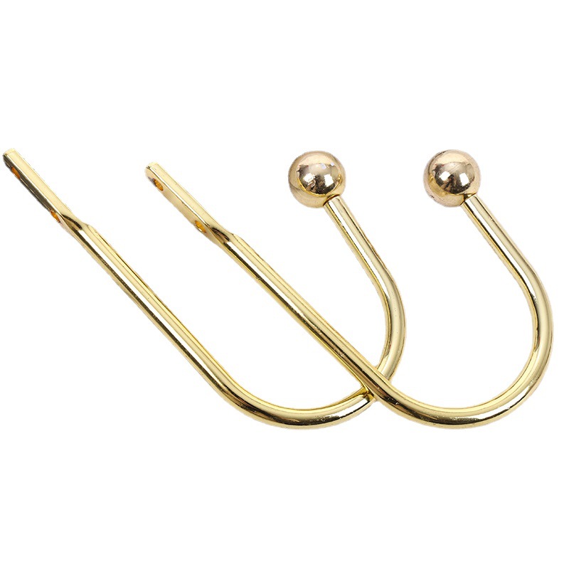U-shaped round head wall hanging curtain wall hook window decoration hook wall hook metal L-shaped hook decorative accessories