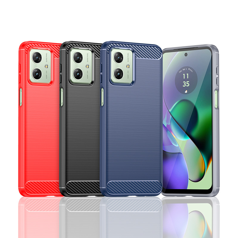 Moto G54 Phone Case Moto G54 Brushed Carbon Fiber Drop-resistant Phone Case