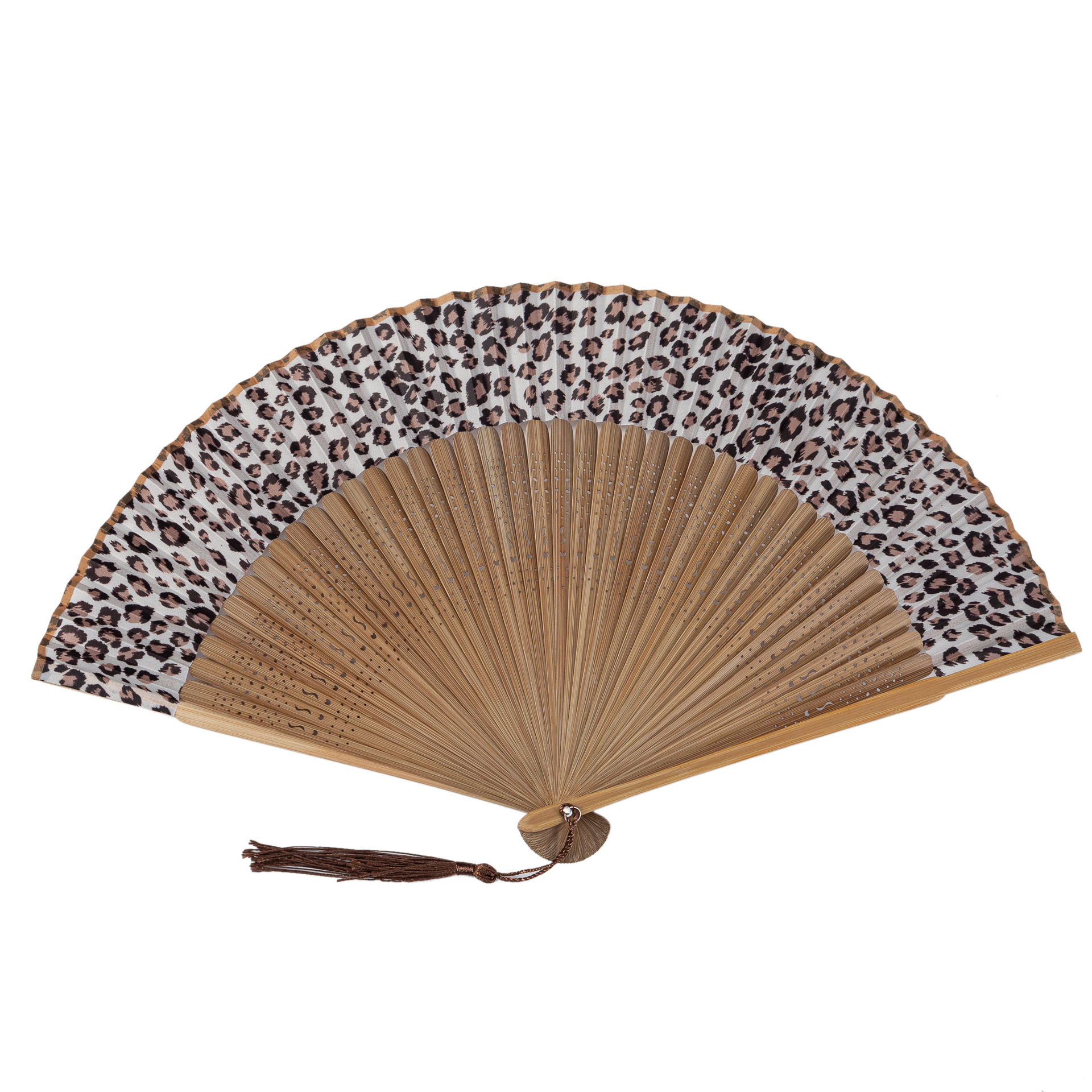 New Leopard Fan Folding Fan Chinese Style Women's Ancient Style Classical Dance Fan Craft Fan Amazon Popular Style Fan