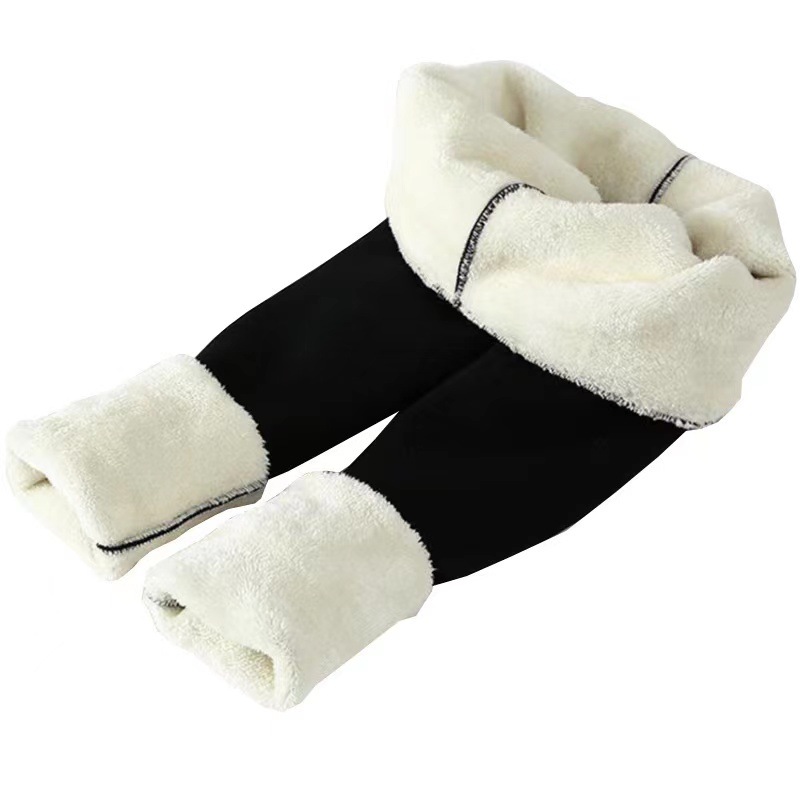 Lamb fleece leggings 2023 autumn and winter wear plus velvet padded mother warm feet plus velvet padded padded pencil pants