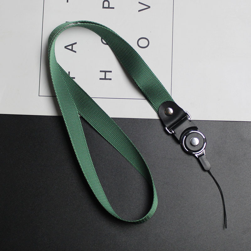 Mobile Phone Solid Color Wide Lanyard Mobile Phone Case Hanging Neck Lanyard Breast Card Work Card Exhibition Long Lanyard Universal for Men and Women