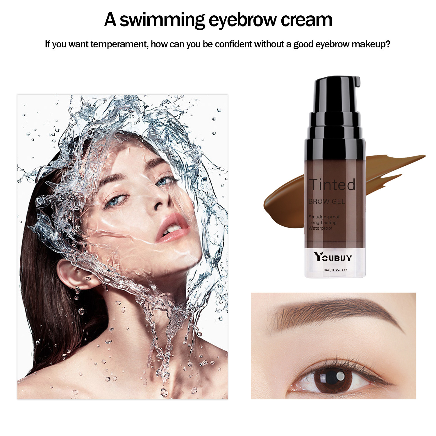 Cross-border YOUBUY eyebrow cream eyebrow cream waterproof quick-drying natural eyebrow durable travel portable set