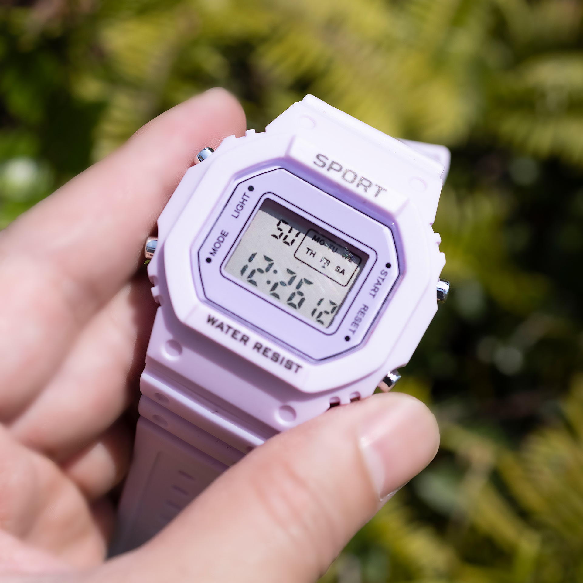 ins Internet Celebrity Popular Unicorn Sports Electronic Watch Waterproof Matcha Green Square Student led Watch for Men and Women