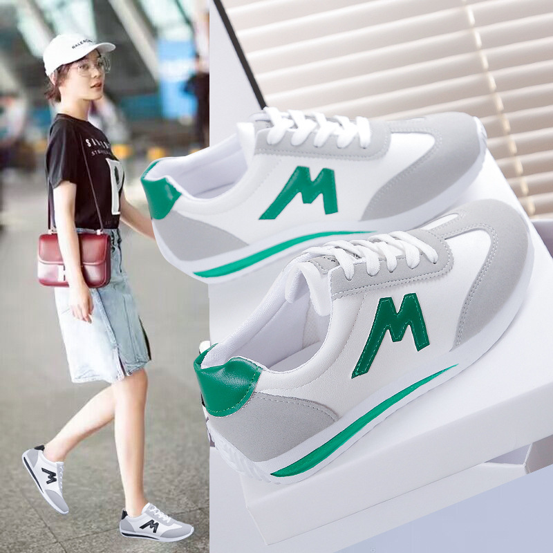 Large Size Forrest Gump White Shoes Women's 2024 New Spring and Autumn Breathable Fashionable All-match Light-fit Student Running Sneakers