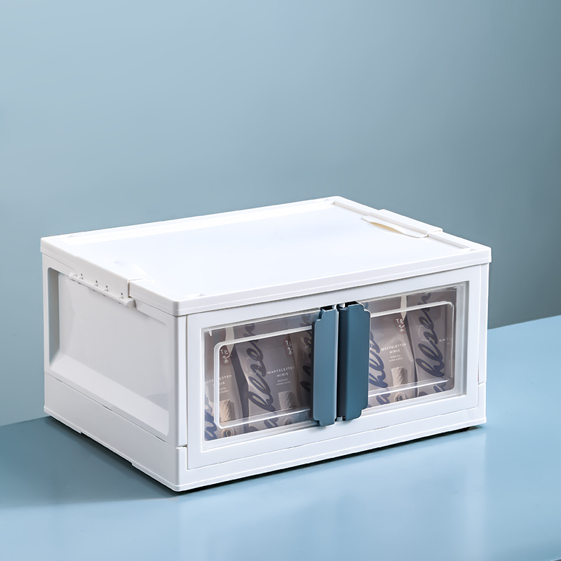 Ruge Double Door Foldable Storage Box Children's Snack Toy Clothes Book Finishing Box Movable Storage Box