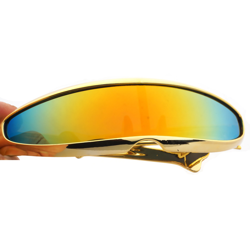 New Cross-border AliExpress Amazon X-Men Electroplated Frame Sunglasses Colorful One-word Riding Sunglasses