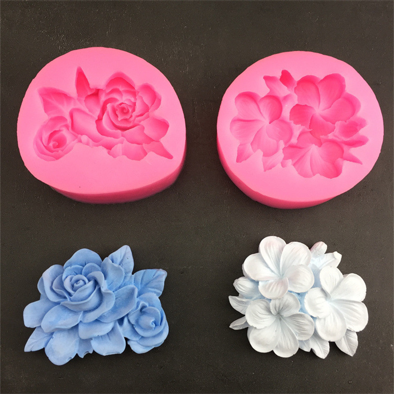 花シリーズクチナシ花卵花シリコン金型手作りチョコレート滴糊石膏樹脂金型|undefined