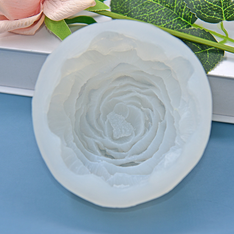 牡丹の花の形のシリカゲルの金型はDIYケーキの金型を焼きます。|undefined