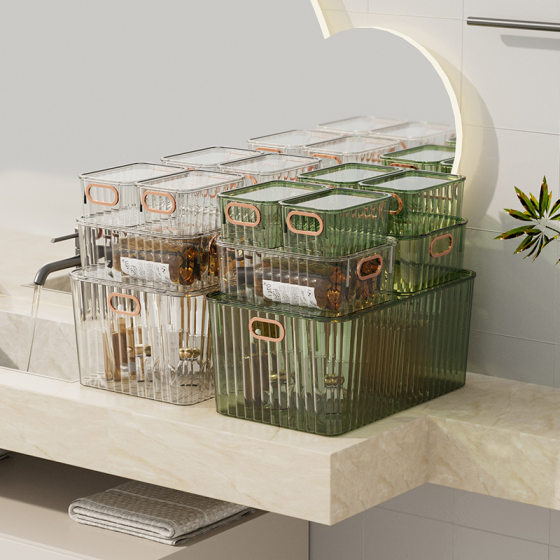 Light Luxury Desktop Cosmetics Storage Box Dormitory Home Mask Skin Care Jewelry Acrylic Large Capacity Storage Basket