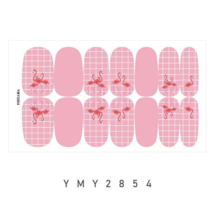 Cross-border new nail stickers series colorful natural flower nail decals YMY2853-2866