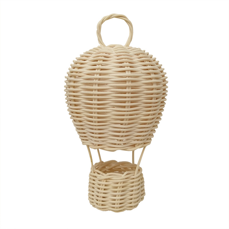 ins handmade rattan hot air balloon decoration children's room layout pendant home decoration wall hanging baby photography props