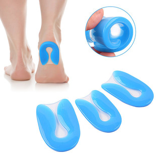 Cross-border hot sale U-shaped spur heel pad silicone soft shock-absorbing heel insole relieving heel inflammation PU heel pad