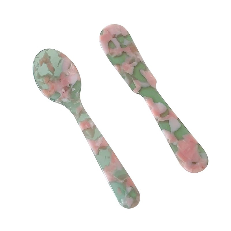 ins blogger with French retro jam knife butter knife cake spoon dessert spoon acrylic photo props