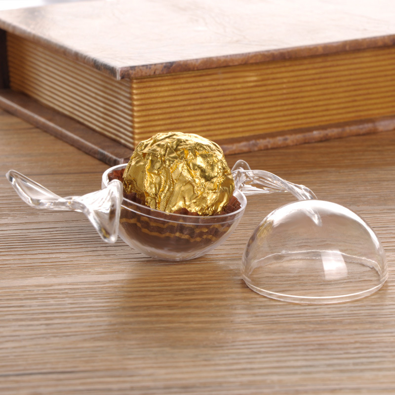 Transparent Plastic Box Jewelry Storage Box Chocolate Candy Packaging Box Cute Earrings Necklace Ring Jewelry Box