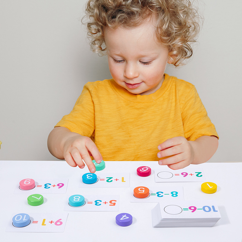 Children's Wooden Digital Board Cognitive Matching Mathematical Addition and Subtraction Operation Enlightenment Early Education Logical Thinking Training Teaching Aids