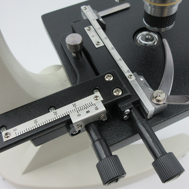 Biological microscope moving ruler specimen moving caliper two-dimensional ruler all-metal left and right adjustment ruler accessories platform