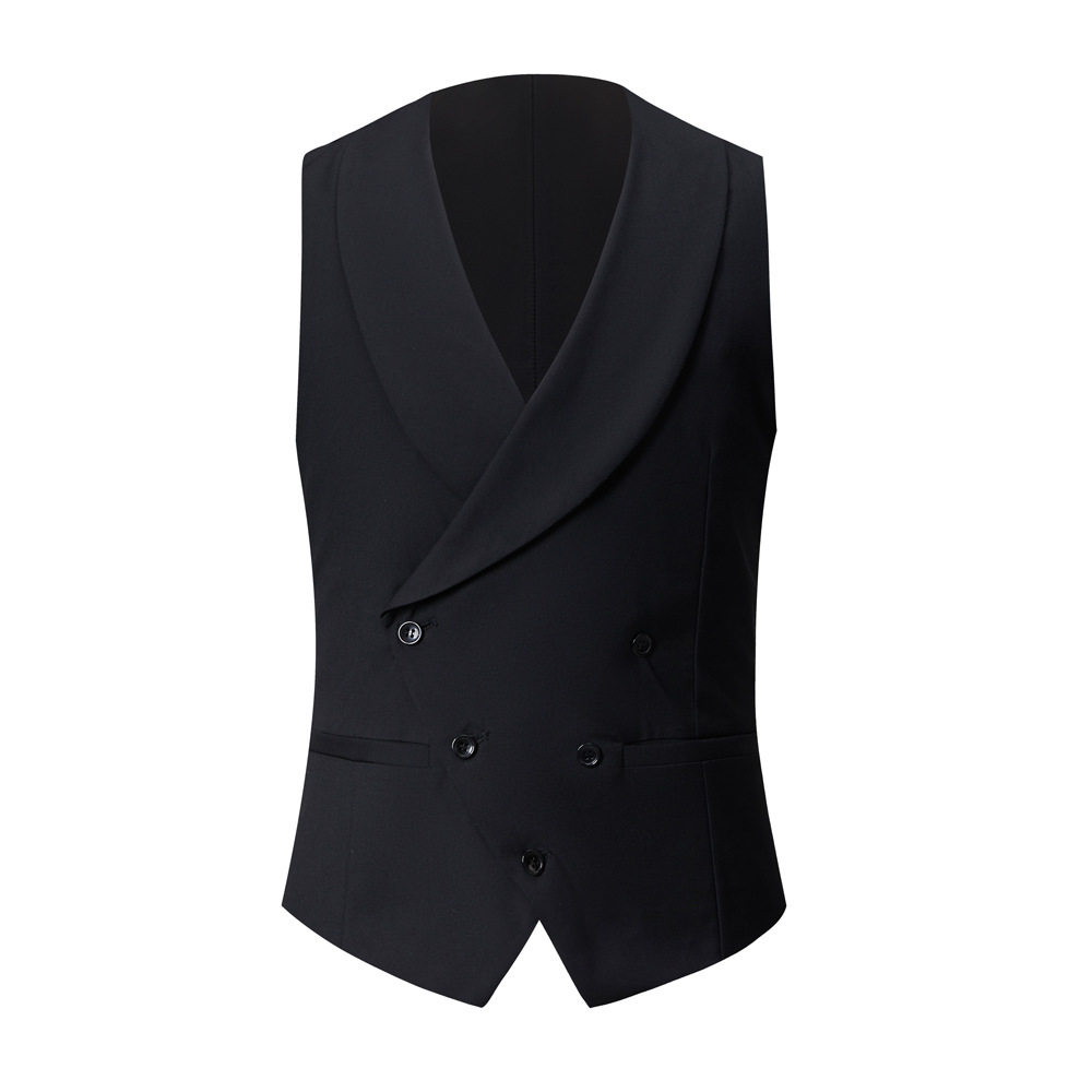 European and American men's suit vest Black