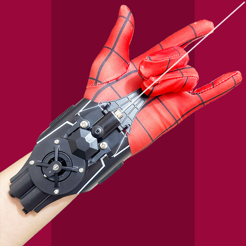 スパイダーマン発射機吐糸本物の正規版手袋自動糸糸糸吐糸黒科学技術児童玩具|undefined