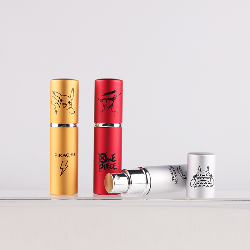 10ml cartoon pattern perfume bottle personalized anime spray bottle flat head perfume sub-bottle portable
